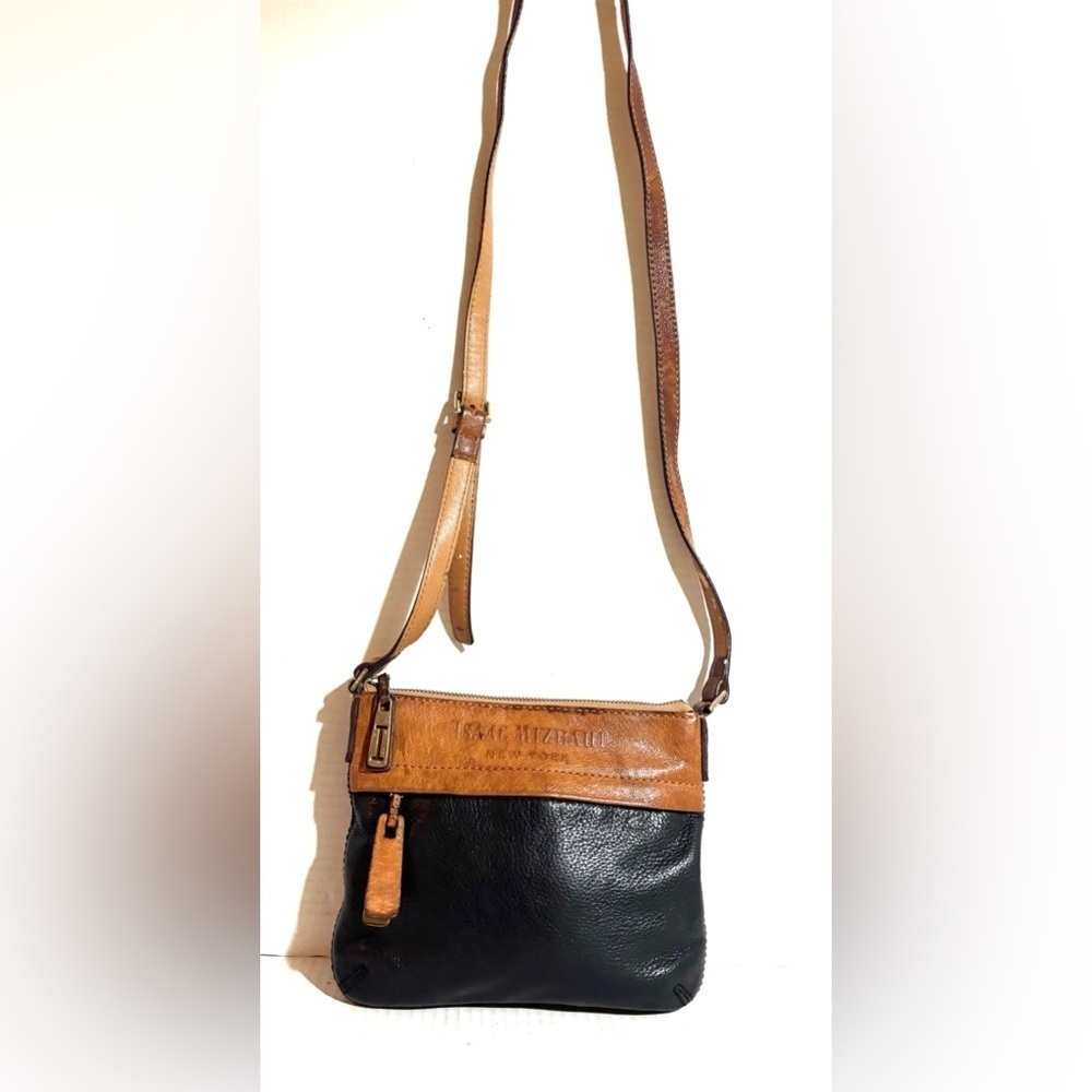 Isaac mizrahi Two-Tone Leather Crossbody Bag